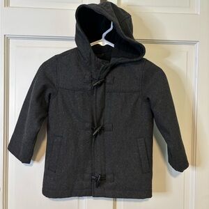 Old Navy Kids Hooded Toggle Jacket - Charcoal